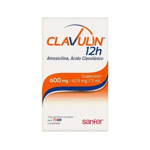 CLAVULIN 12H 600/42.9 MG 70ML