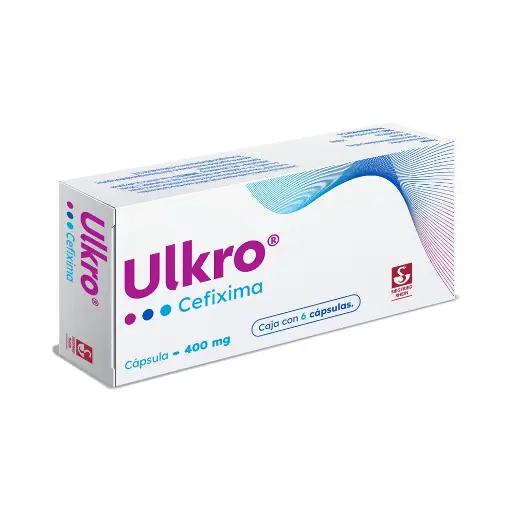ULKRO 400 MG - CAJA CON 6 CÁPSULAS (CEFIXIMA)