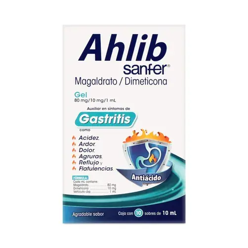 AHLIB 80/10MG GEL 10ML SOBRES C/10