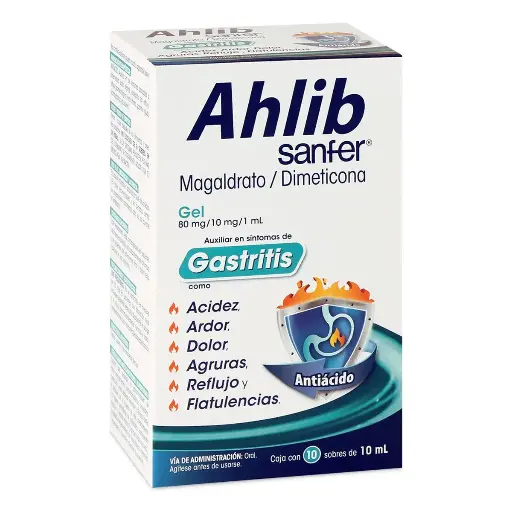 AHLIB 80/10MG GEL 10ML SOBRES C/10