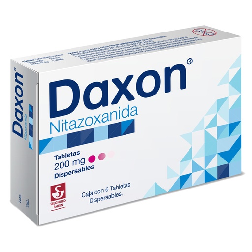 DAXON 200 MG - CAJA CON 6 TABLETAS (NITAZOXANIDA)