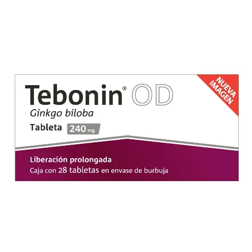 TEBONIN OD 240MG TABLETAS LP C/28