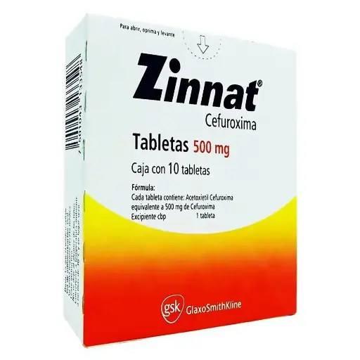 ZINNAT 500MG TABLETAS C/10