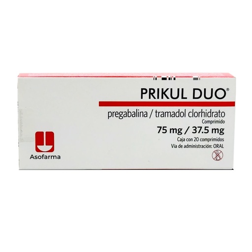 PRIKUL DUO 75/37.5MG CAPSULAS C/20