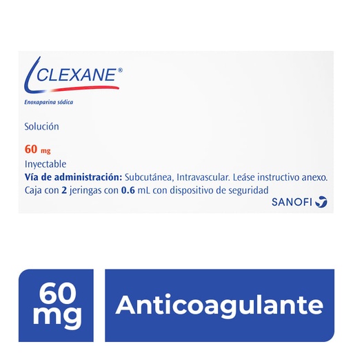 CLEXANE 60MG/0.6ML INYECTABLE C/2