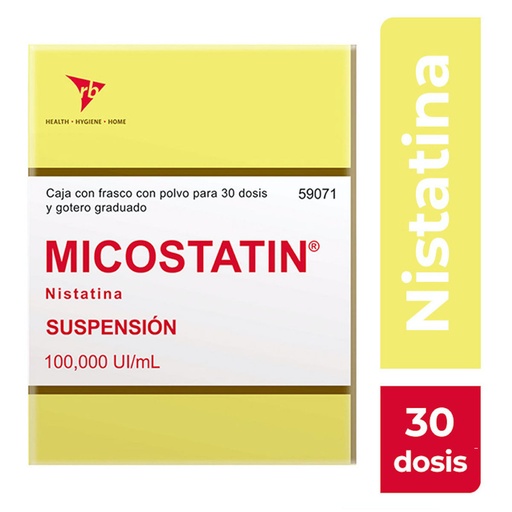 MICOSTATIN 100000UI/ML SUSPENSION DOSIS C/30