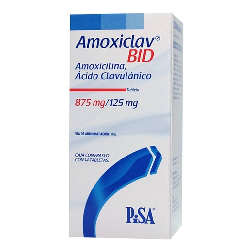 AMOXICLAV BID 875/125MG TAB C/14