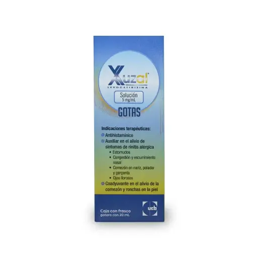 XUZAL 5MG FRASCO GOTAS 20ML