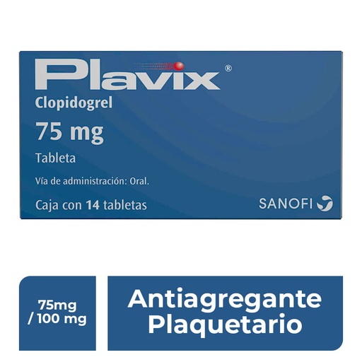 PLAVIX 75MG TABLETAS C/14