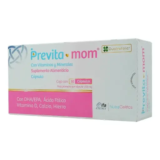 PREVITA MOM SUPLEMENTO ALIMENTICIO CAPSULAS C/30
