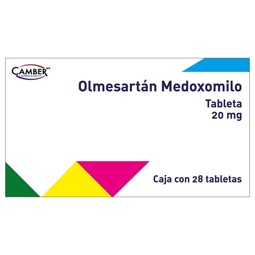 OLMESARTAN CAMBER 20MG TABLETAS C/28 (GI)