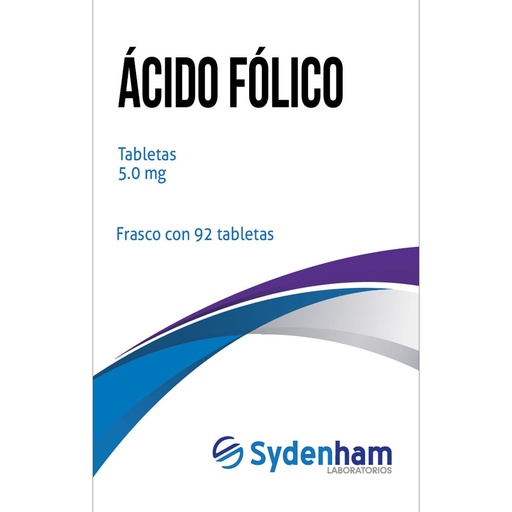ACIDO FOLICO SYDENHAM 5MG TABLETAS C/92 (GI)