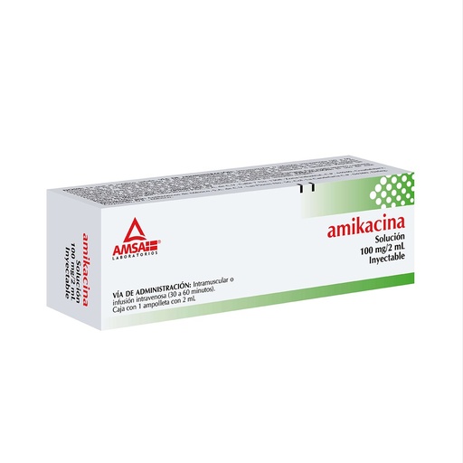 AMIKACINA AMSA 100MG/2ML INYECTABLE C/1 (GI)