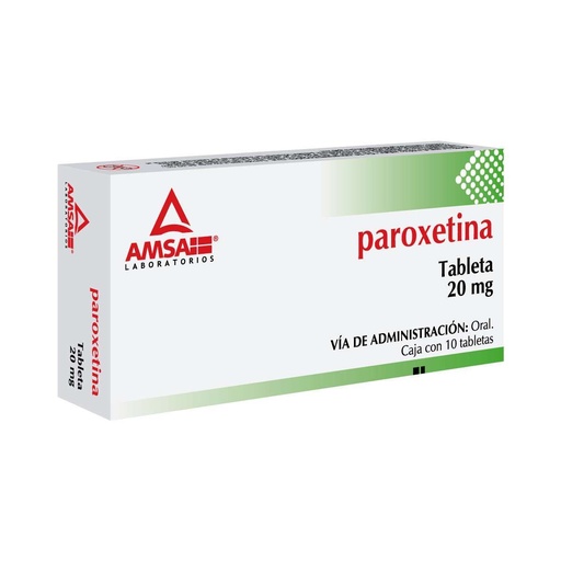 PAROXETINA AMSA 20MG TABLETAS C/10 (GI)