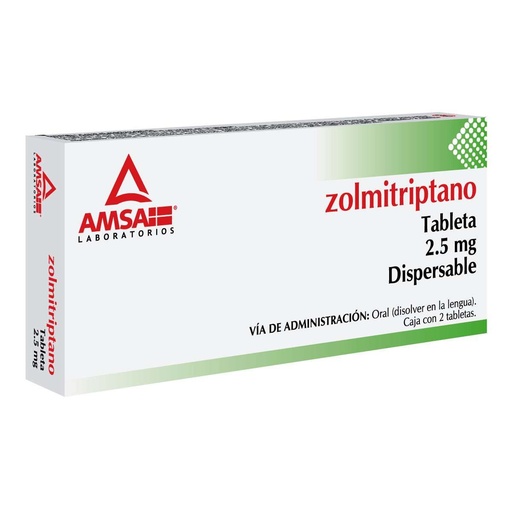 ZOLMITRIPTAN AMSA 2.5MG TABLETAS DISP C/2 (GI)