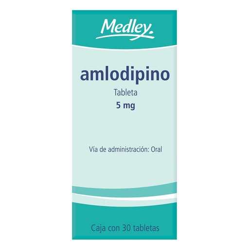 AMLODIPINO MEDLEY 5MG TABLETAS C/30 (GI)