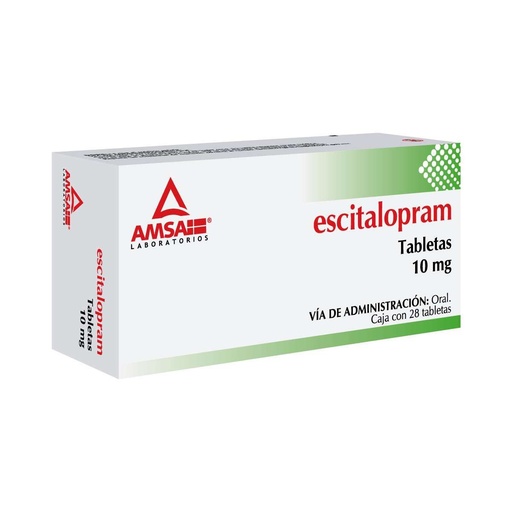 ESCITALOPRAM AMSA 10MG TABLETAS C/28 (GI)