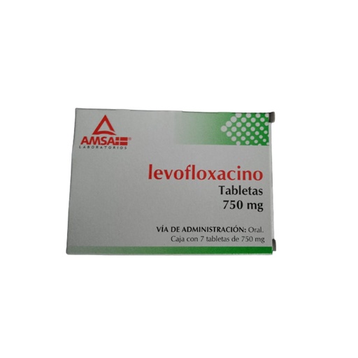 LEVOFLOXACINO AMSA 750MG TABLETAS C/7 (GI)
