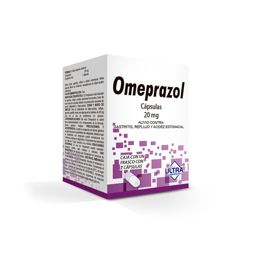 OMEPRAZOL 20 MG CAPSULAS 7 (GI)