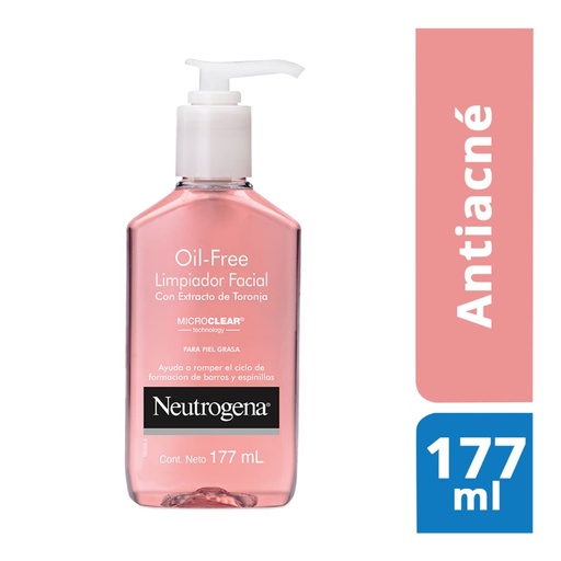 NEUTROGENA OIL-FREE LIMPIADOR FACIAL TORONJA 177ML