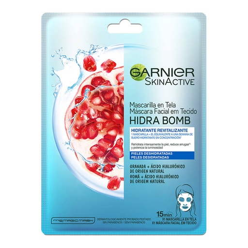 MASCARILLA FACIAL GARNIER HIDRA-BOMB GRANADA *