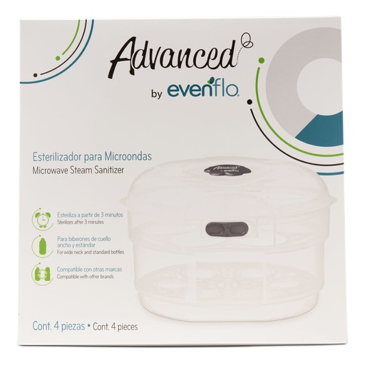 ESTERILIZADOR EVENFLO MICR + 2 BIB8PZ + 2 BIB 2OZ
