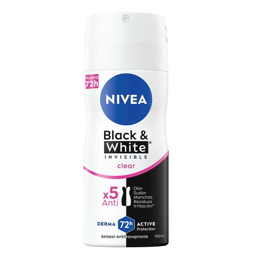 DESODORANTE NIVEA WOM AER BLACK & WHITE 100ML