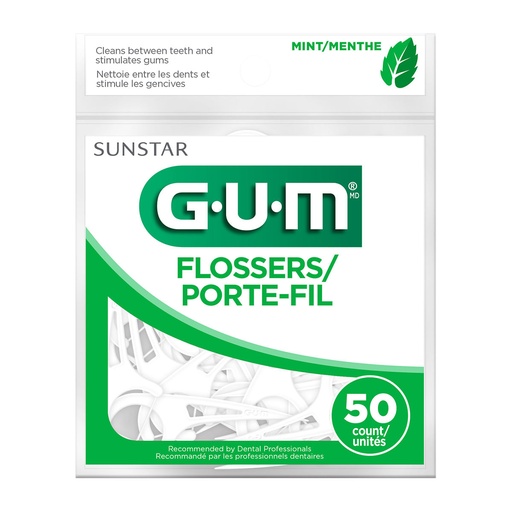 PALILLOS GUM FLOSSERS BLANCOS C/50