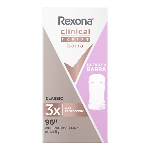 DESODORANTE REXONA CLINICAL WOMEN EXPERT CLAS STICK 46G