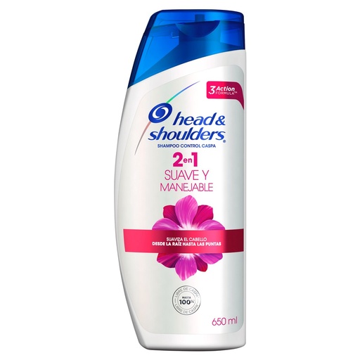 SHAMPOO H&S SUAVE MANEJABLE 2EN1 650ML