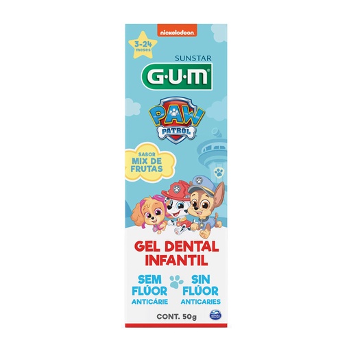 GEL DENTAL GUM PAW PATROL MIX FRUT 50G *