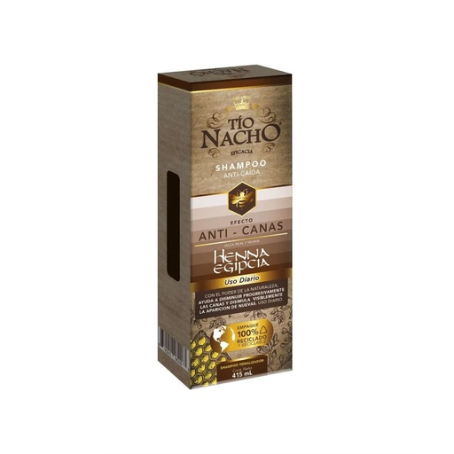 SHAMPOO TIO NACHO ANTI-CANAS HENNA EGIPCIA 415ML *