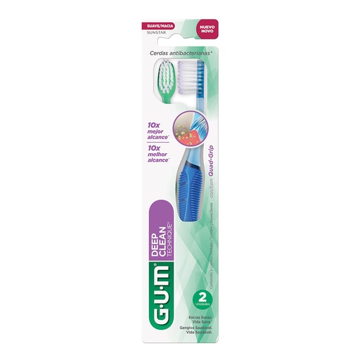 CEPILLO DENTAL GUM DEEP CLEAN C/2 *