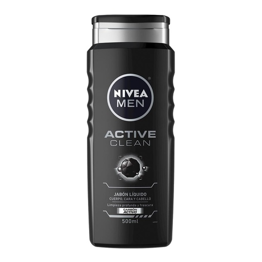 JABON LIQUIDO NIVEA MEN ACTIVE CLEAN 500ML *