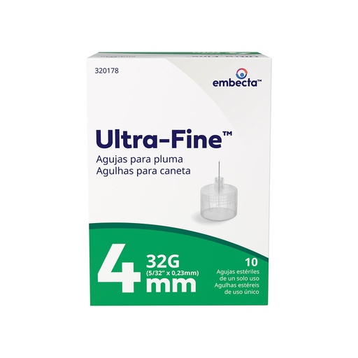 AGUJA BD ULTRA-FINE 32GX4MM C/10