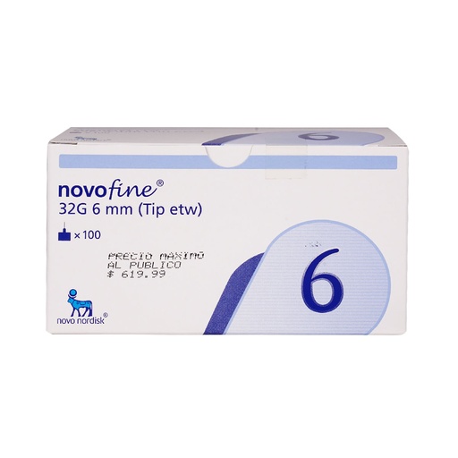 NOVOFINE AGUJAS 32G TIPETW 100 *