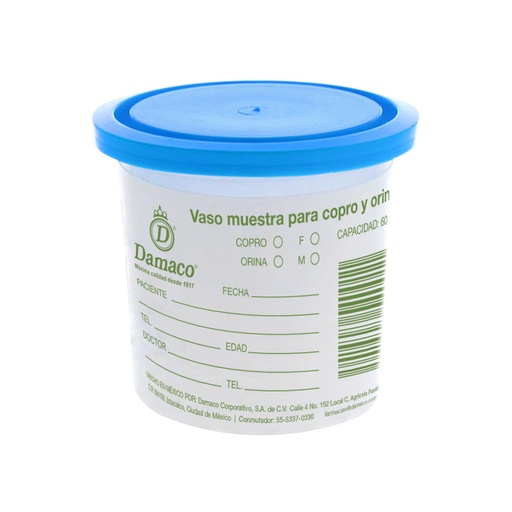 VASO DAMACO COPRO Y ORINA 60ML *
