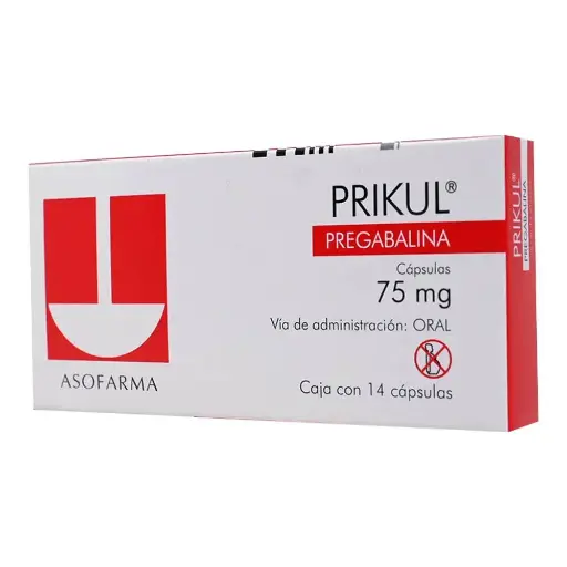 PRIKUL 75MG CAPSULAS C/14