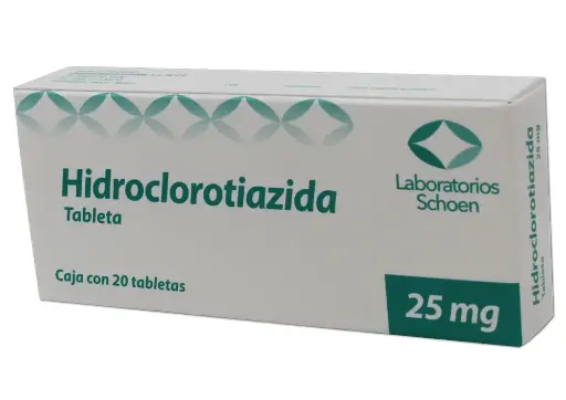 HIDROCLOROTIAZIDA SCHOEN 25MG TABLETAS C/20 (GI)