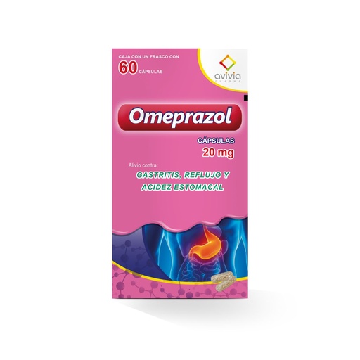 OMEPRAZOL AVIVIA 20MG CAPSULAS C/60 (GI)
