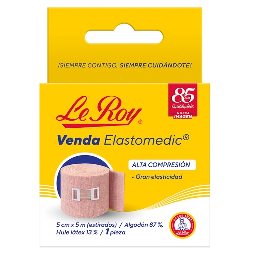 VENDA ELASTOMEDIC LEROY ALTA COMPRESION 5CMX5M