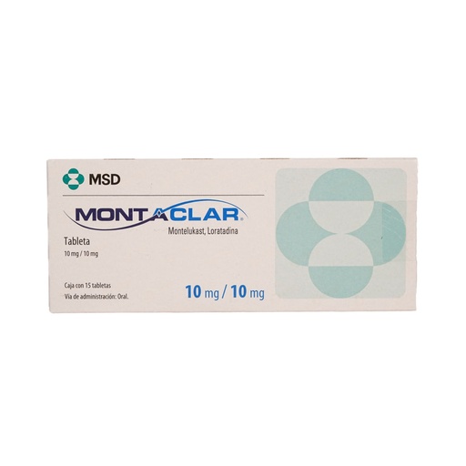 MONTACLAR 10/10MG TABLETAS C/15