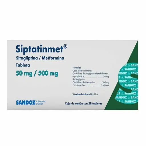 SIPTATINMET 50/500MG TAB C/28