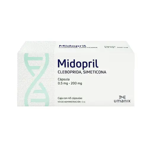 MIDOPRIL  0.5/200MG CAPSULAS C/45