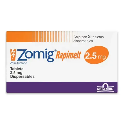 ZOMIG RAPIMELT 2.5MG TABLETAS C/2