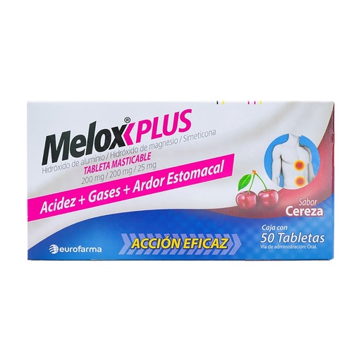 MELOX PLUS CEREZA TABLETAS C/50