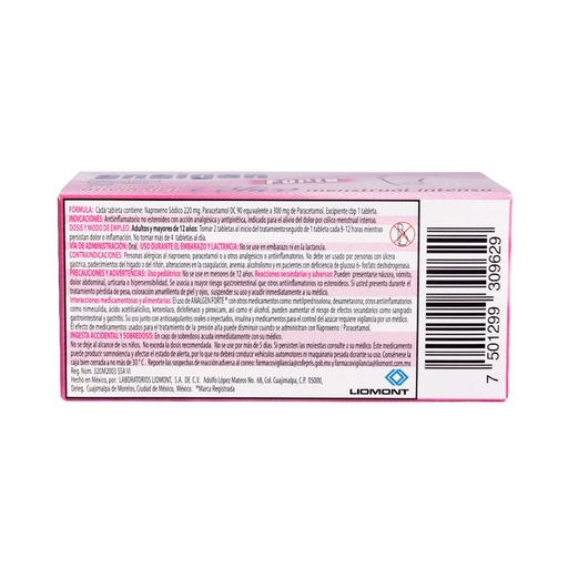 ANALGEN FORTE COLICO MESTRUAL TABLETAS C/12