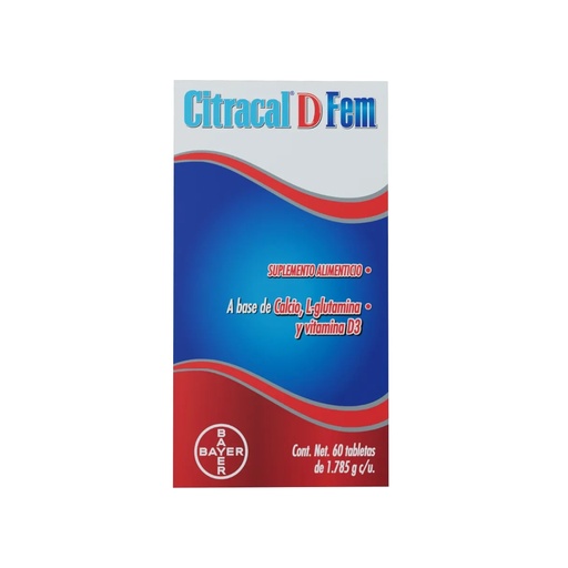 CITRACAL D FEM 1.785G TABLETAS C/60