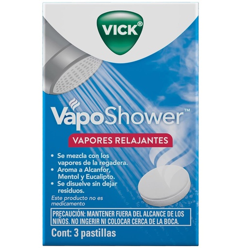 VAPOSHOWER VAPOR RELAJANTE PASTILLAS C/3 *
