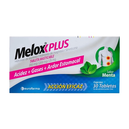 MELOX PLUS MENTA TABLETAS C/30
